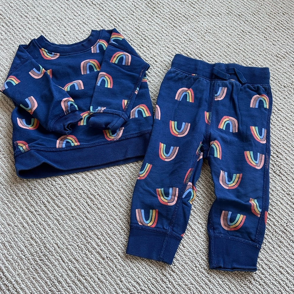 Hanna Andersson Navy Baby Outfit